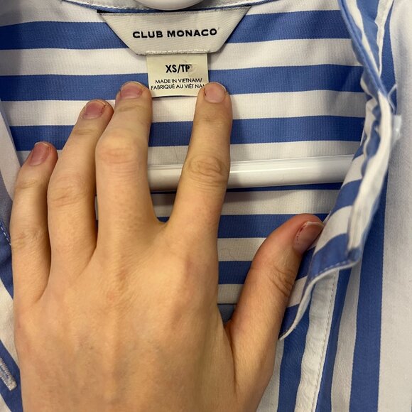 Club Monaco blue and white stripped top - Picture 5 of 8